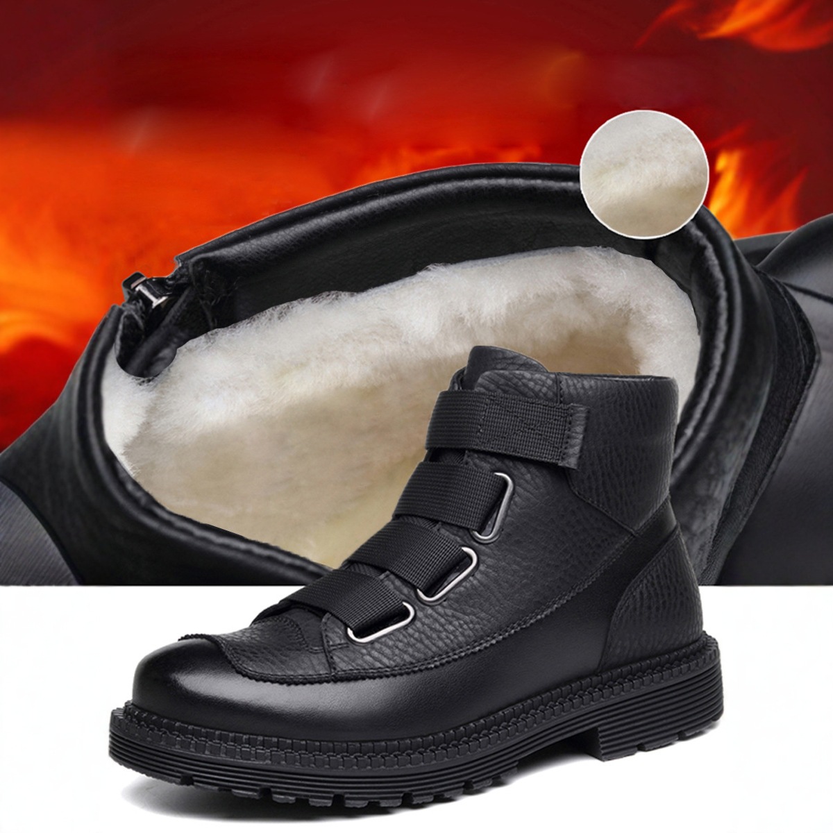 Waterproof Winter Boot - Men's Winter Boots High Top Genuine