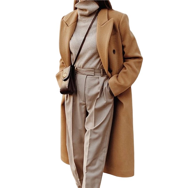 Wool Coat Peacoat - A24F-Womens Long Wool Coats Fall Winter
