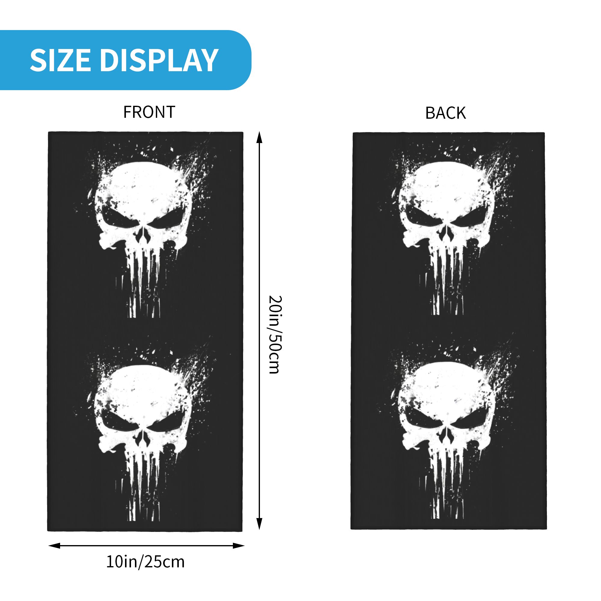 Custom Skeleton Skull Bandana  – Neck Gaiter Fleece Bewertung und Preis