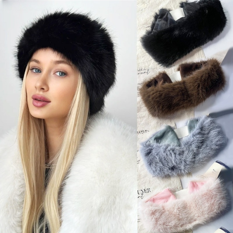 Wide Band Fur Headband Winter  – Fleece Ear Warmer Band Bewertung und Preis
