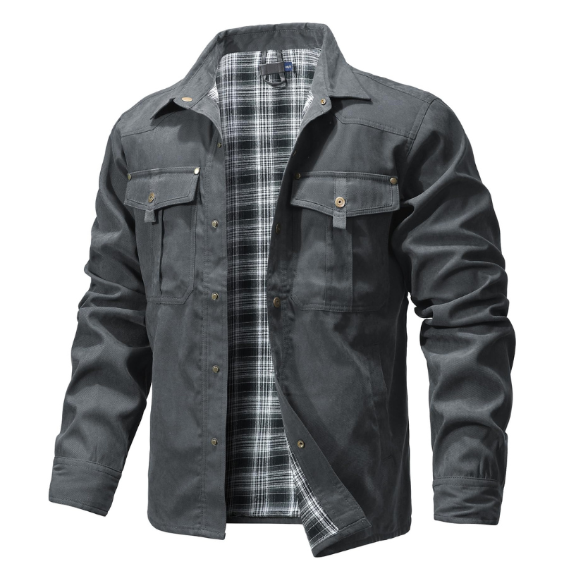 Men's Jackets Spring Flannel L – Flannel Shirt Lined Bewertung und Preis