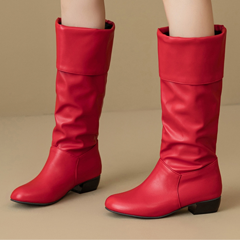 Slip on Knee High Boots Pleate – Waterproof Winter Boot Bewertung und Preis