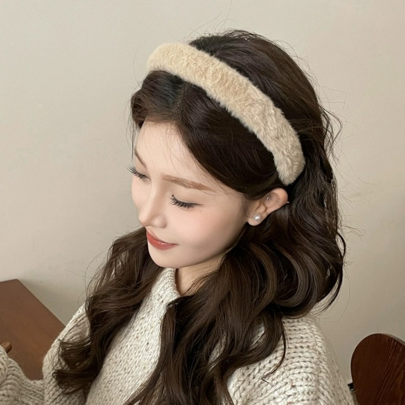 Korean Soft Headband Women Gir – Winter Headband Fleece Bewertung und Preis