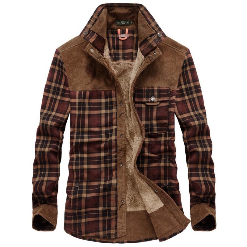 Men's Jackets Winter Windproof – Flannel Shirt Lined Bewertung und Preis
