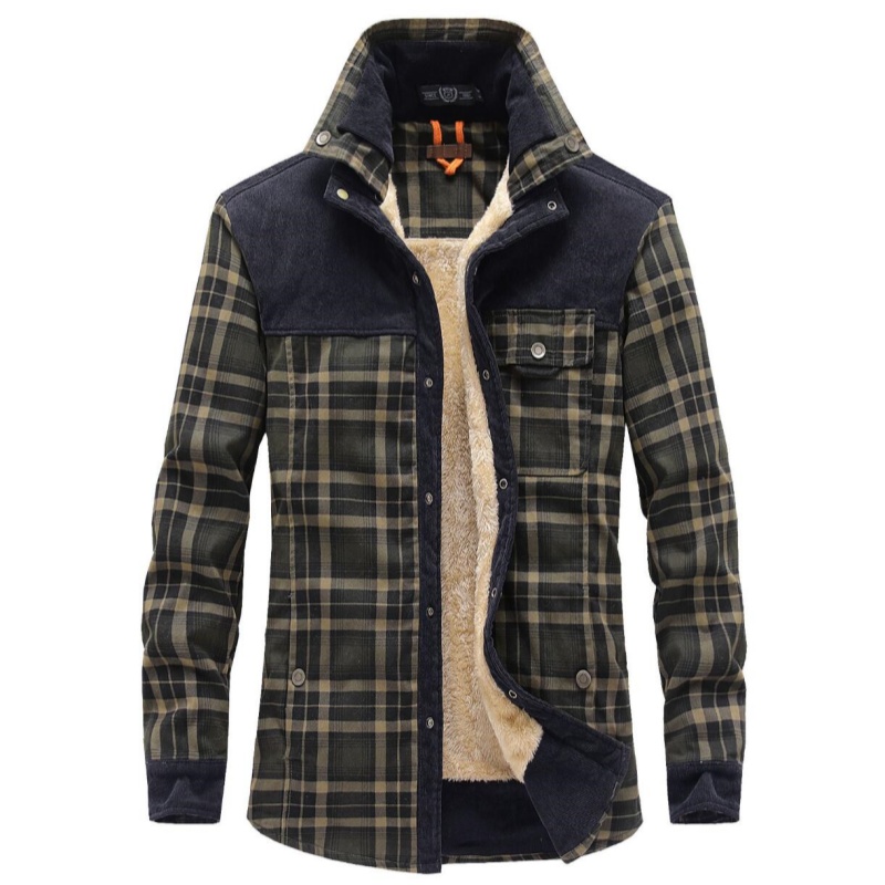 Men's Jackets Winter Windproof – Flannel Shirt Lined Bewertung und Preis