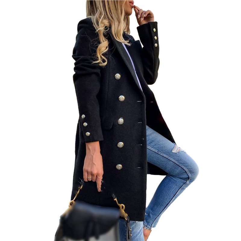 A24F-Women Fall Winter Wool Co – Wool Coat Peacoat Bewertung und Preis
