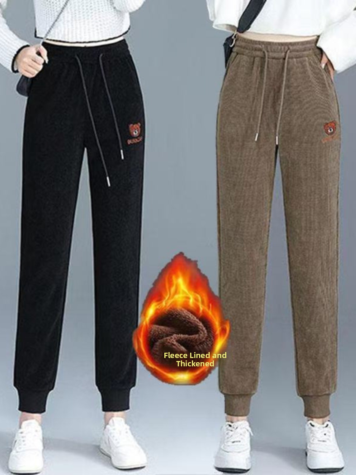 High Waist Fleece Lined Thick  – Corduroy Pant Warm Bewertung und Preis