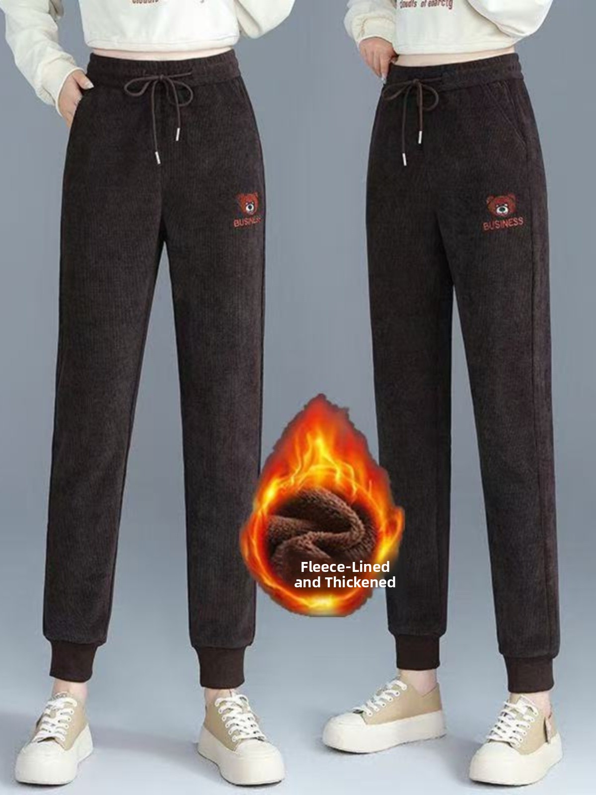 High Waist Fleece Lined Thick  – Corduroy Pant Warm Bewertung und Preis