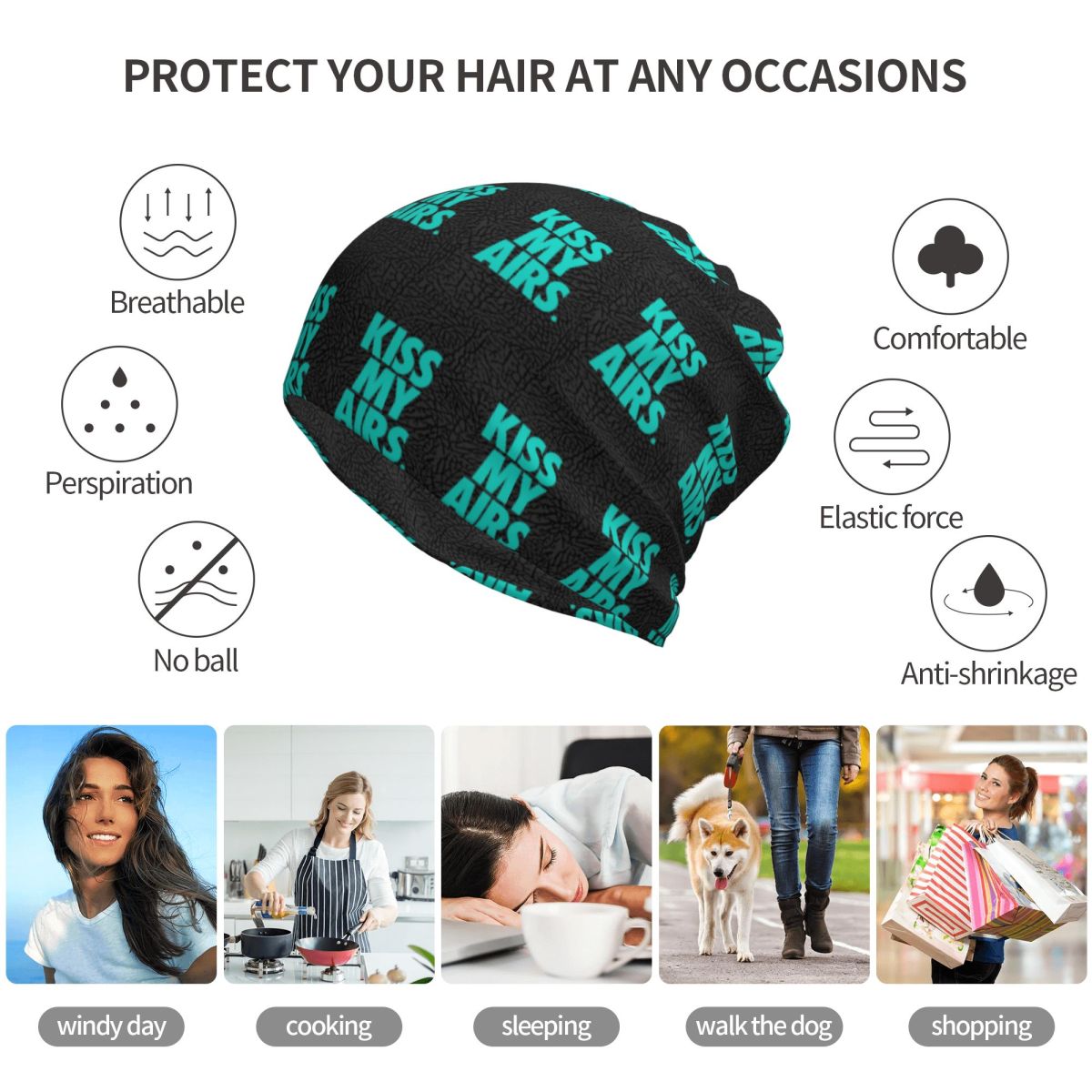 Kiss My Airs X Atmos Bandana N – Knit Beanie Hat Warm Bewertung und Preis