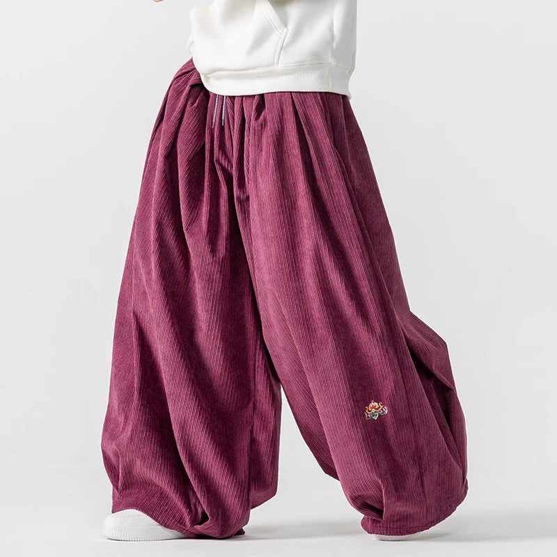 Men Corduroy Wide Leg Pants Me – Corduroy Pant Warm Bewertung und Preis