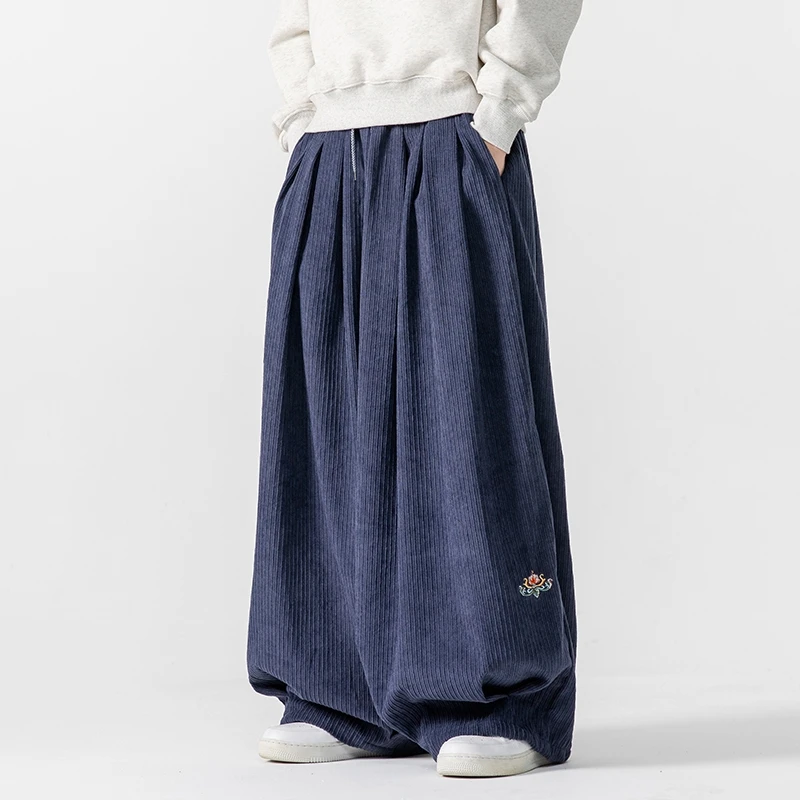 Men Corduroy Wide Leg Pants Me – Corduroy Pant Warm Bewertung und Preis