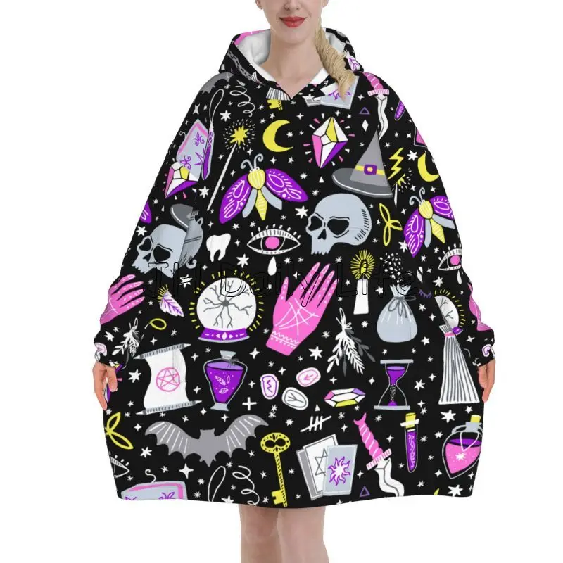 Magic Witchy Goth Oversized Bl – Sherpa Hoodie Fleece Bewertung und Preis