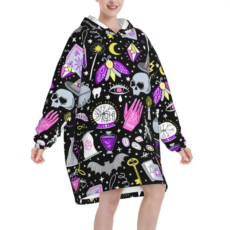 Magic Witchy Goth Oversized Bl – Sherpa Hoodie Fleece Bewertung und Preis