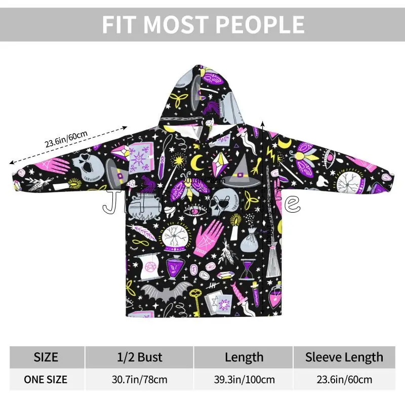 Magic Witchy Goth Oversized Bl – Sherpa Hoodie Fleece Bewertung und Preis