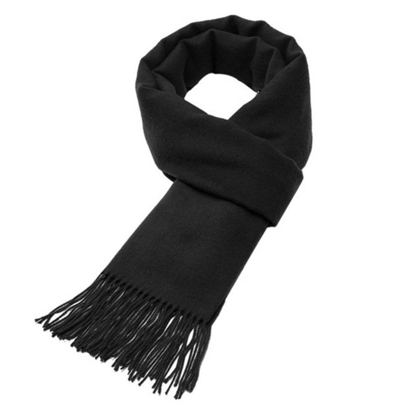 Autumn And Winter Solid Color  – Wool Scarf Men Bewertung und Preis