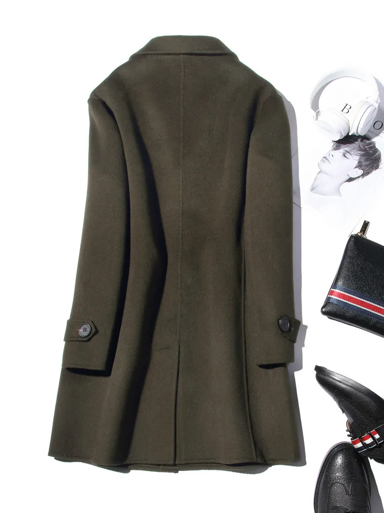 AYUNSUE 100% Wool Coat Men Aut – Wool Coat Peacoat Bewertung und Preis