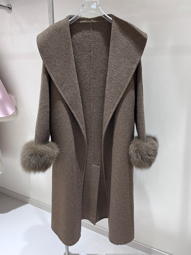 2025 New Wool Coat With Real F – Wool Coat Peacoat Bewertung und Preis