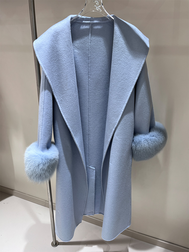 2025 New Wool Coat With Real F – Wool Coat Peacoat Bewertung und Preis