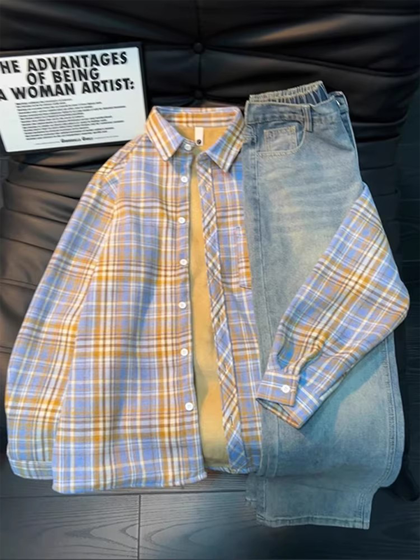 Men's Vintage Plaid Flannel Sh – Flannel Shirt Lined Bewertung und Preis