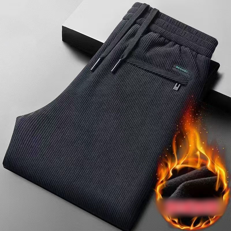 Black gray men's corduroy and  – Corduroy Pant Warm Bewertung und Preis