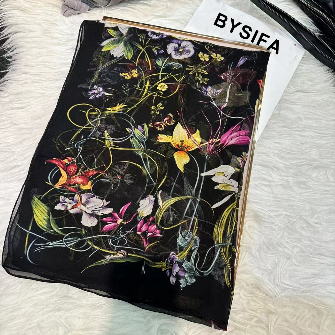 BYSIFA|New Black Pure Silk Wom – Shawl Wrap Winter Bewertung und Preis