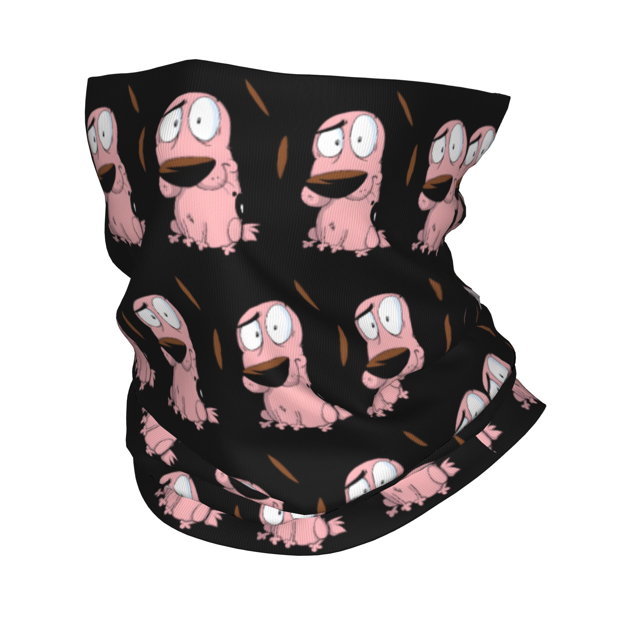 Custom Cartoon Courage Dog Win – Neck Gaiter Fleece Bewertung und Preis