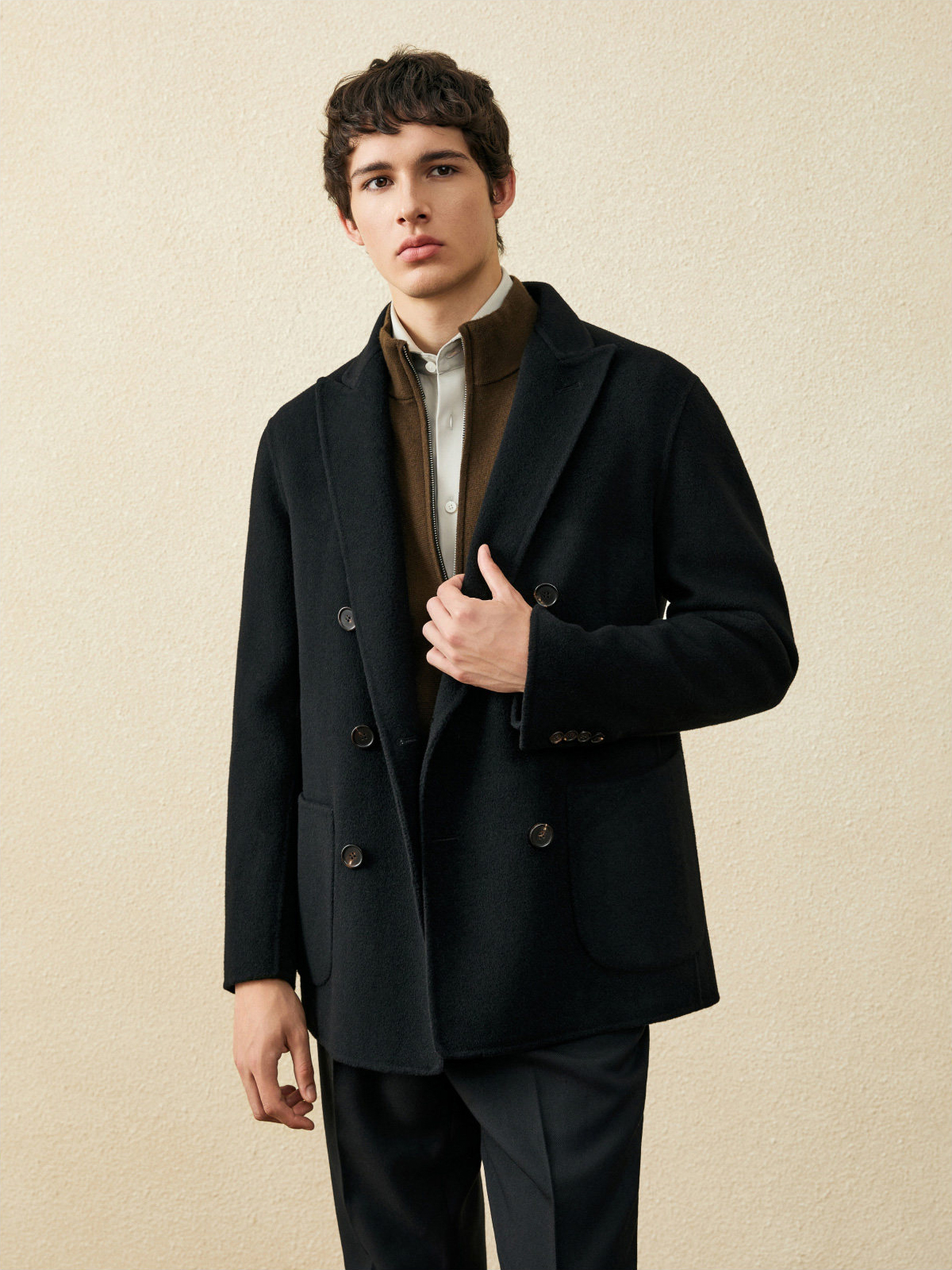 Men‘s 100% Wool Short Coat | B – Wool Coat Peacoat Bewertung und Preis
