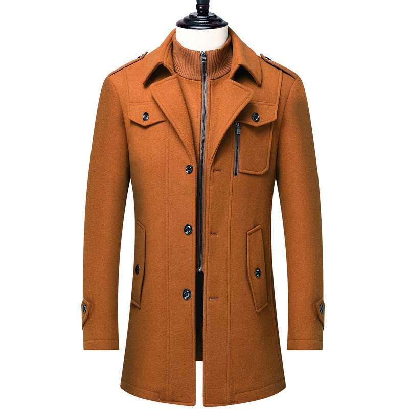 Men's Winter Wool Blend Coat D – Wool Coat Peacoat Bewertung und Preis