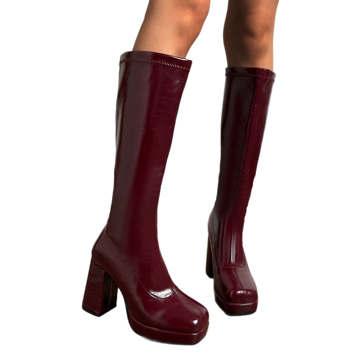 Wine Red Knee High Boots, Knig – Waterproof Winter Boot Bewertung und Preis
