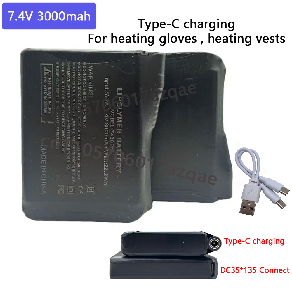 7.4V 3000mah Heated Gloves Bat – Heated Vest Battery Bewertung und Preis