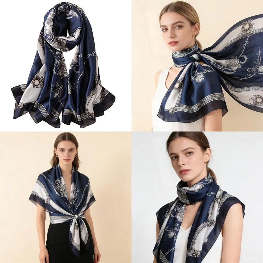 Silk Scarf Mulberry Silk Fashi – Shawl Wrap Winter Bewertung und Preis