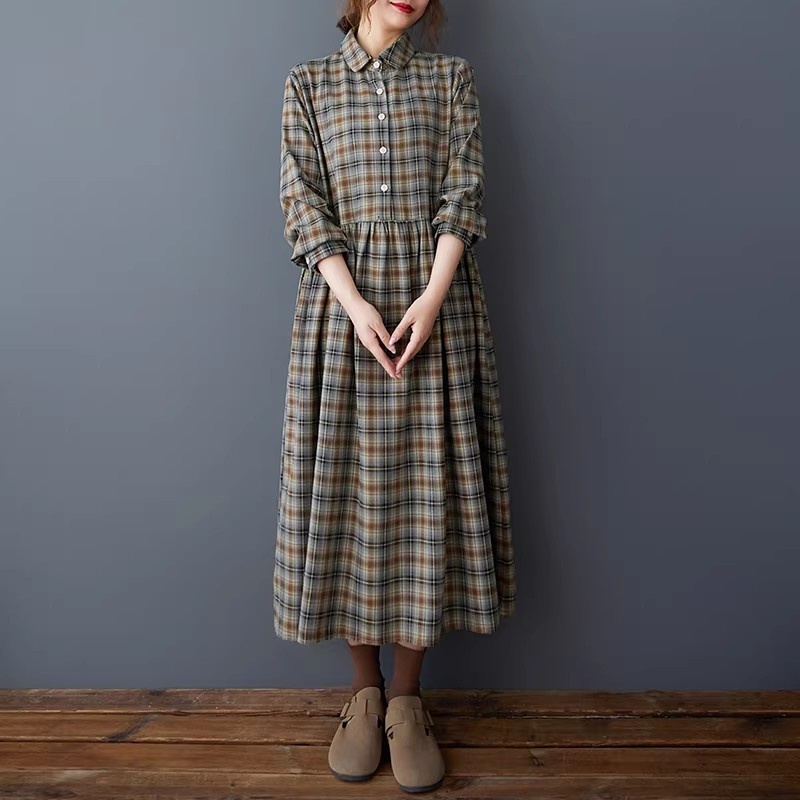 Korean Loose Retro Plaid Shirt – Flannel Shirt Lined Bewertung und Preis