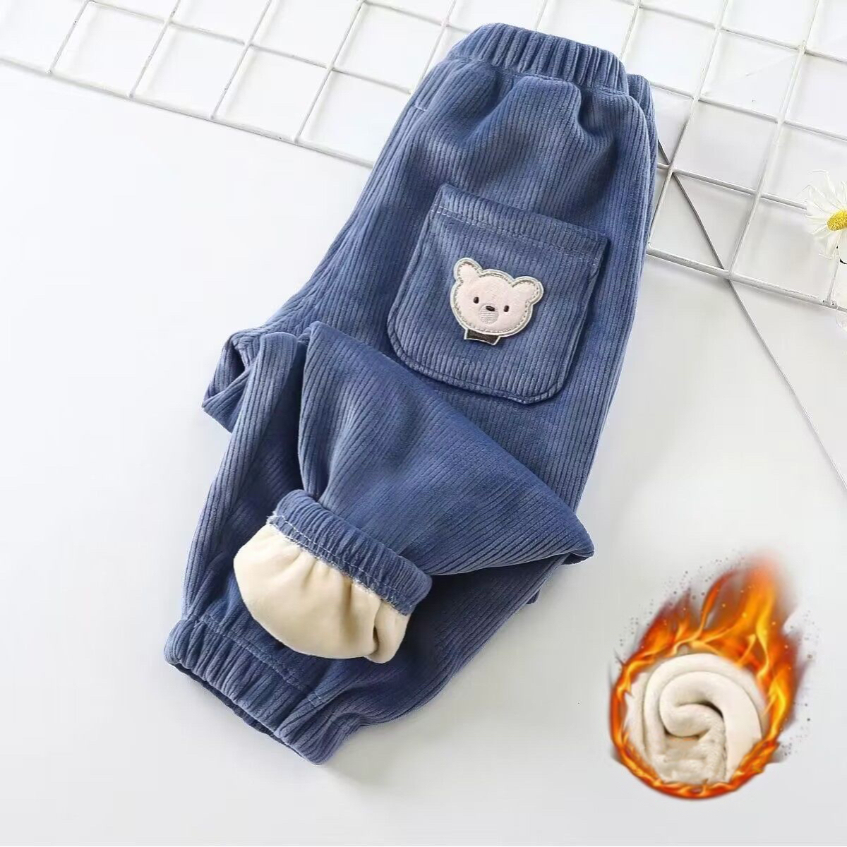 1pcs Boy Girl Winter Velvet Co – Corduroy Pant Warm Bewertung und Preis