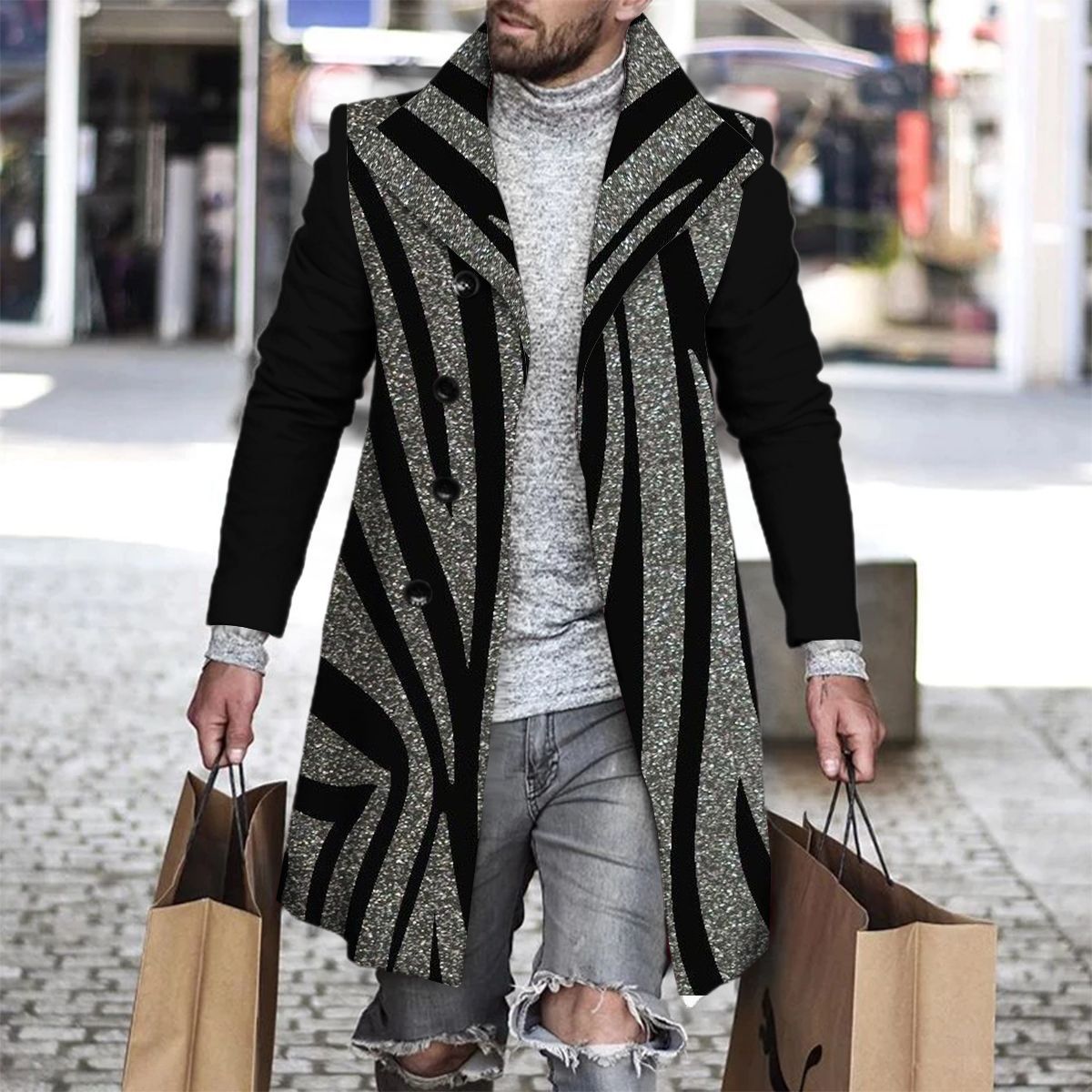 2025 Long Coat Men Mens Wool J – Wool Coat Peacoat Bewertung und Preis