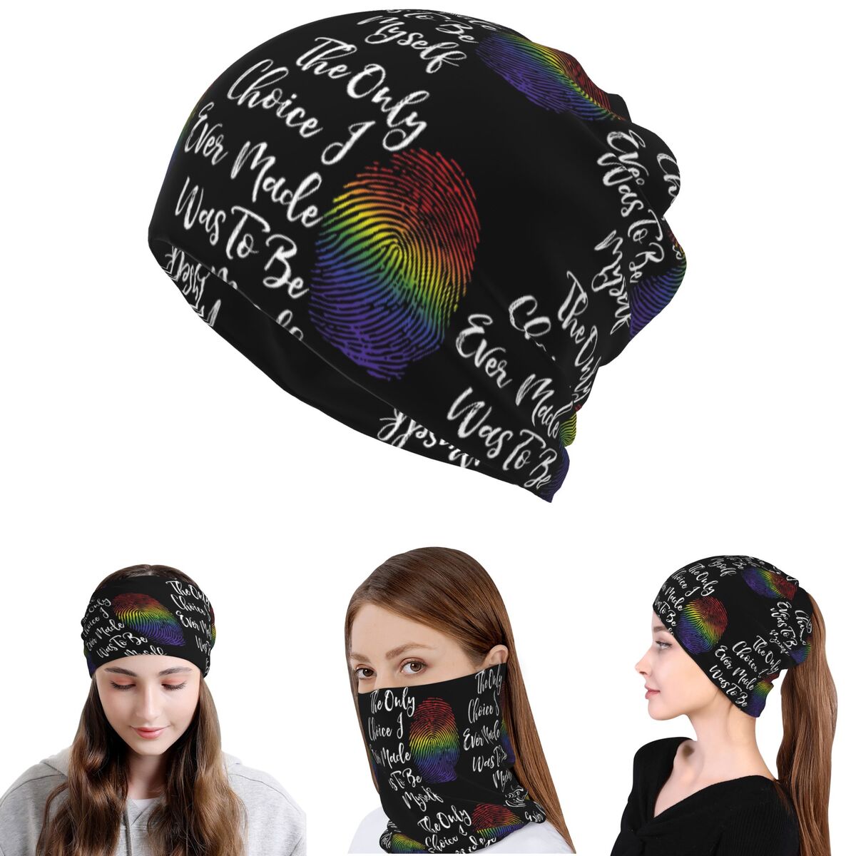 Faux Glitter Rainbow Pride Fla – Knit Beanie Hat Warm Bewertung und Preis