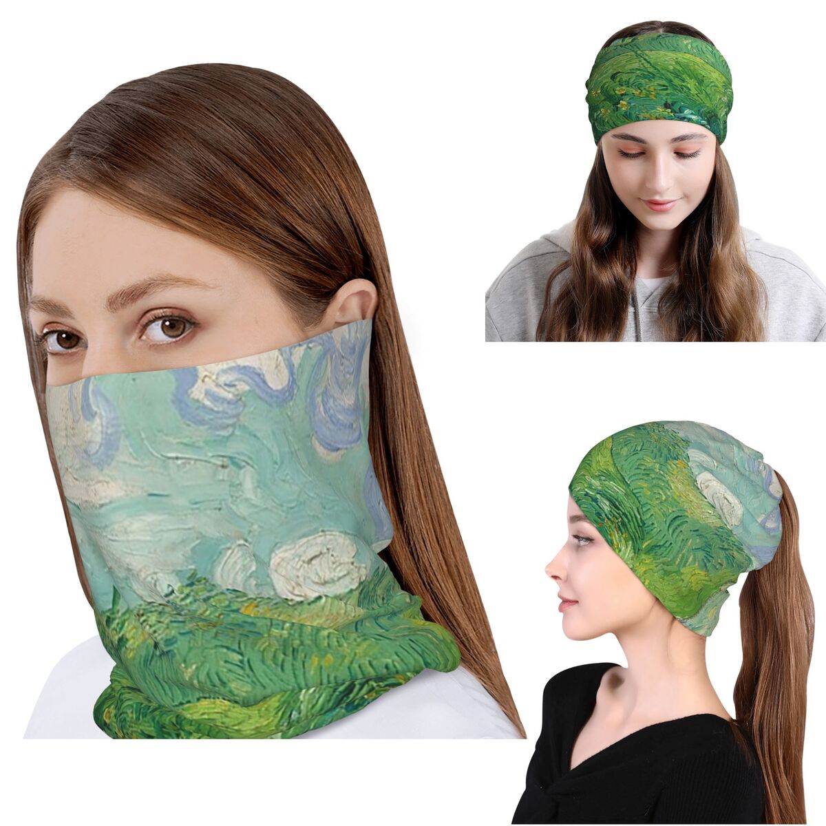 Green Wheat Fields, Auvers, Vi – Knit Beanie Hat Warm Bewertung und Preis