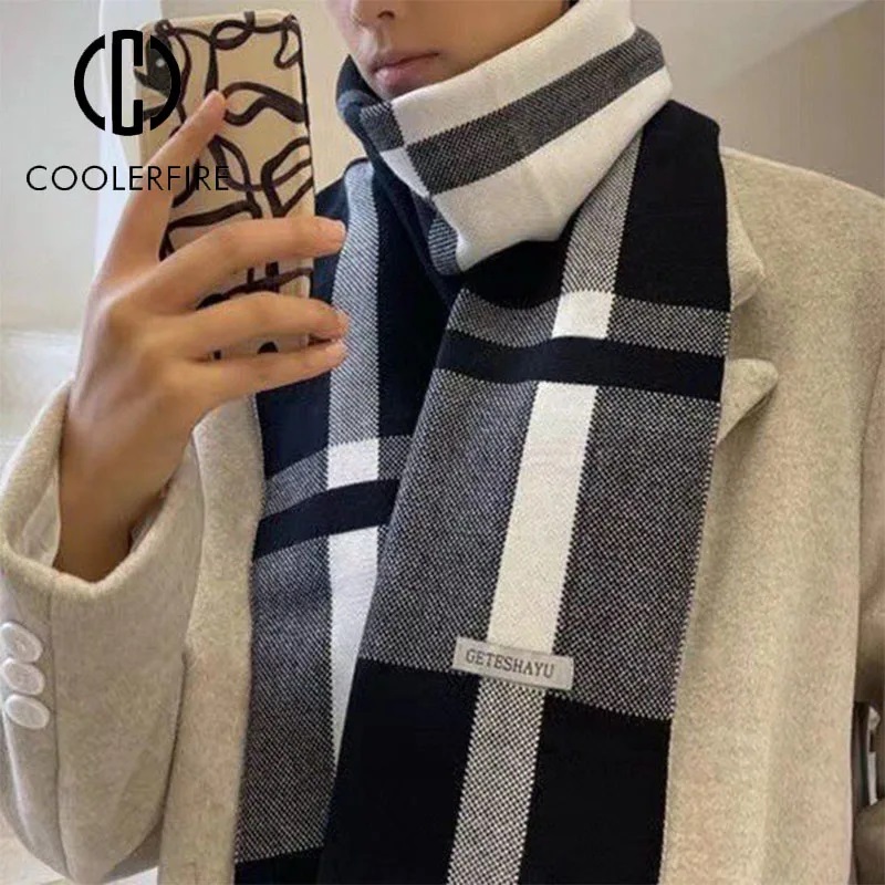 New Winter Men Scarf Keep Warm – Wool Scarf Men Bewertung und Preis