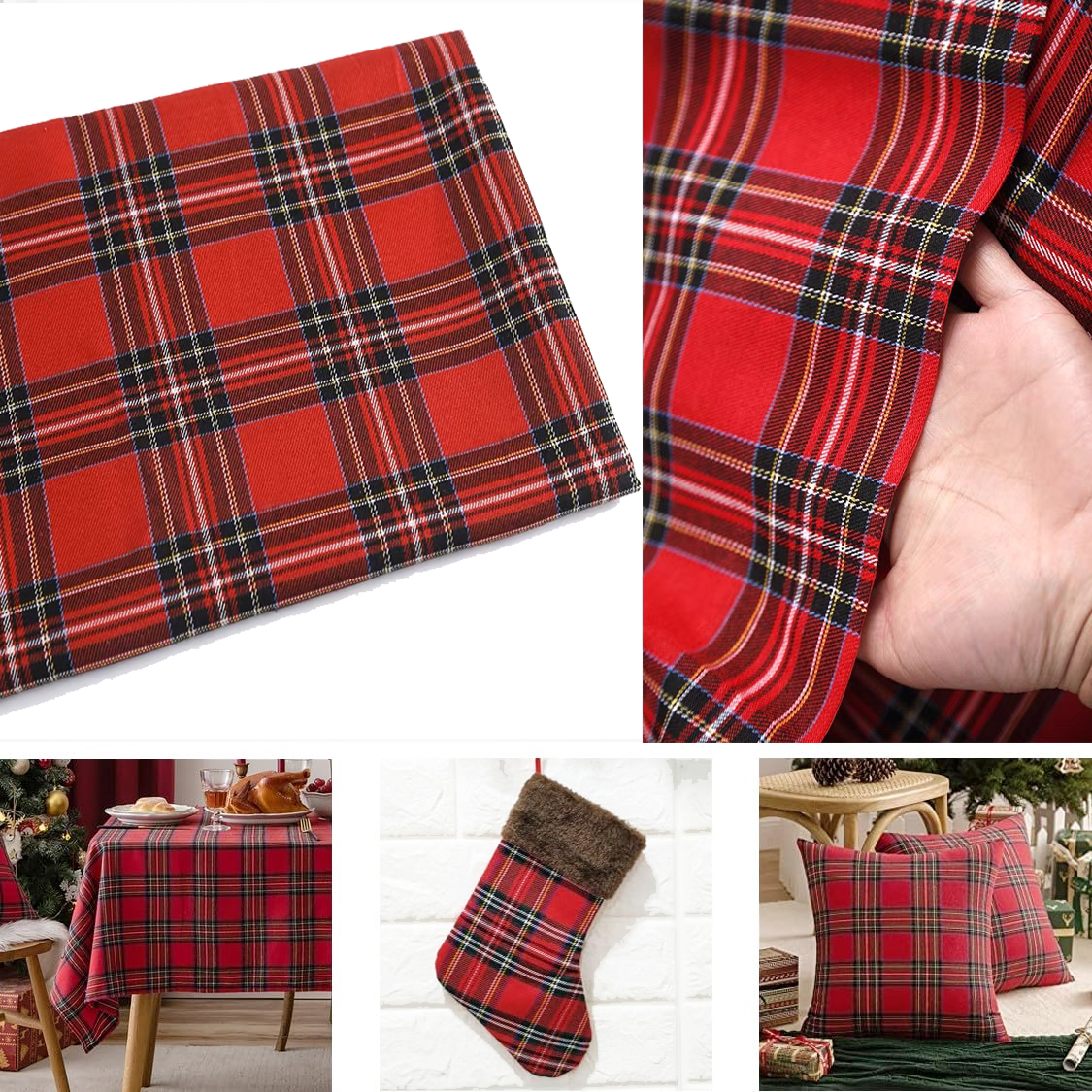 Christmas Plaid Fabric for DIY – Flannel Shirt Lined Bewertung und Preis