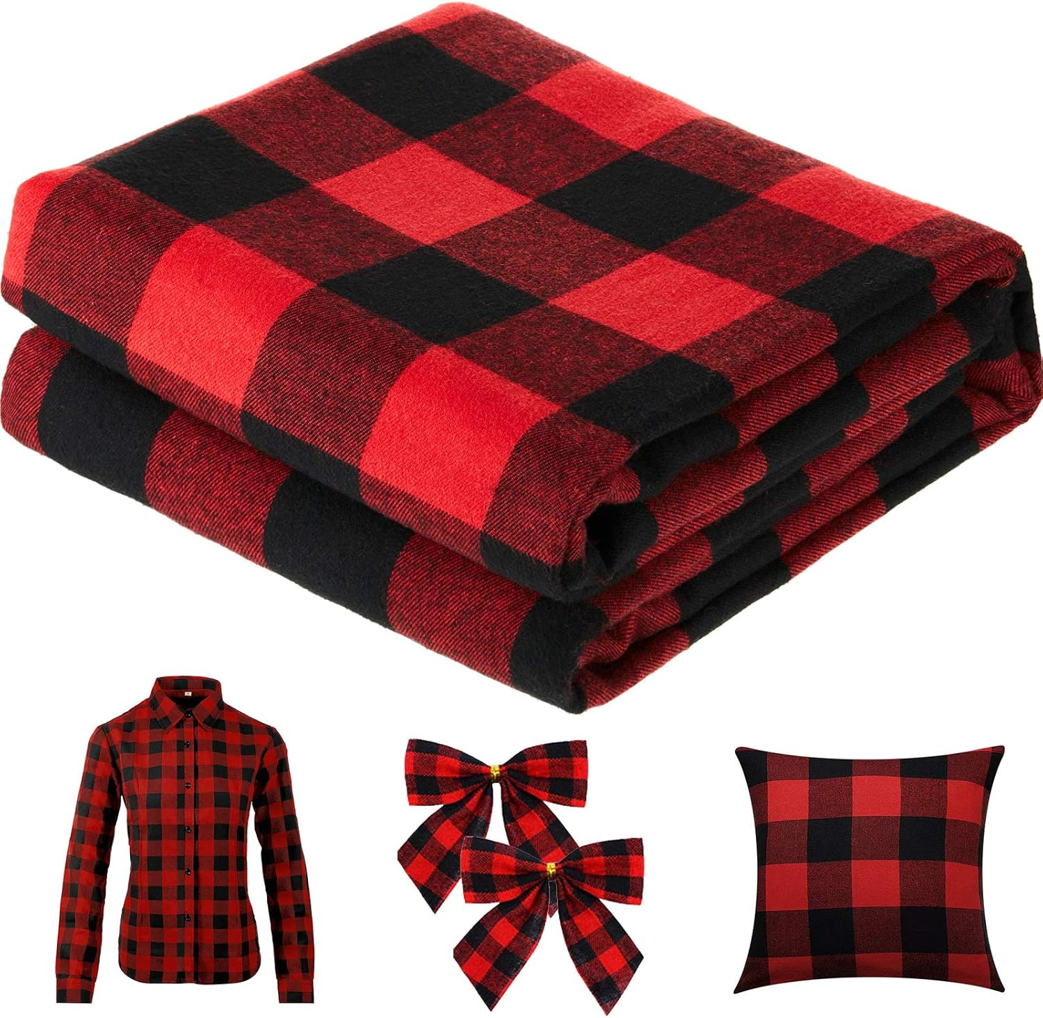 Christmas Plaid Fabric for DIY – Flannel Shirt Lined Bewertung und Preis