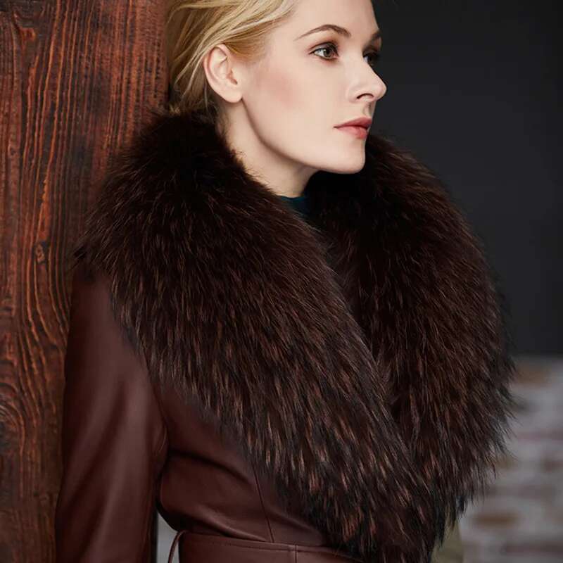 Raccoon Fur Collar Female Wint – Shawl Wrap Winter Bewertung und Preis