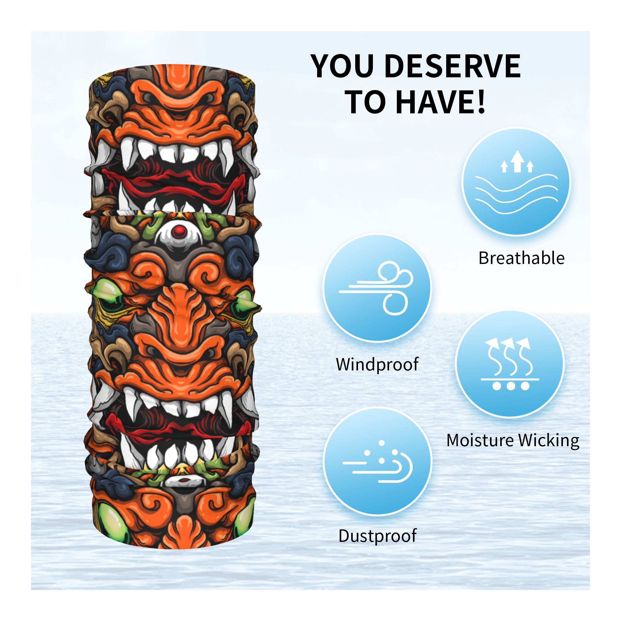Custom Samurai Demon Oni Winte – Neck Gaiter Fleece Bewertung und Preis